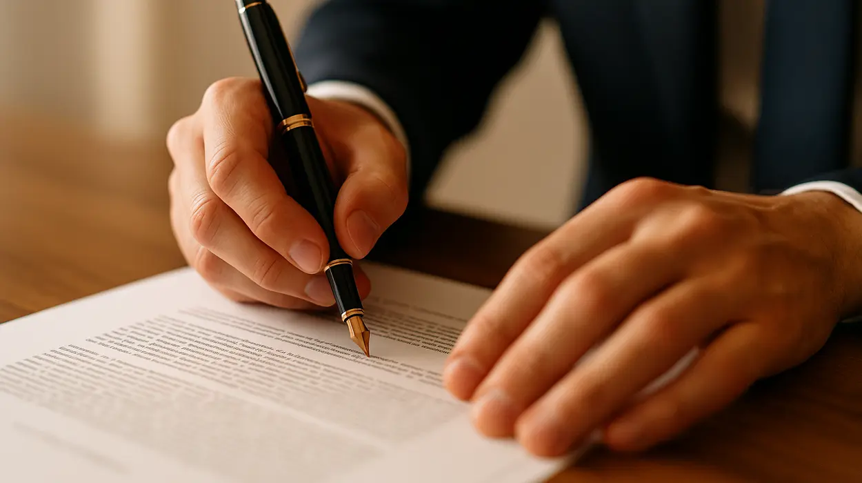 a lawyer using a pen to highlight a document from Menes Lemon Law Firm in Miami, FL - How to choose a lemon law firm