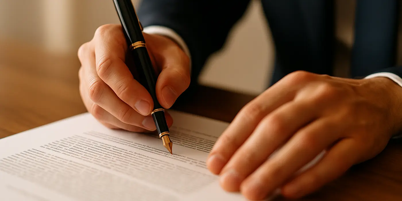a lawyer using a pen to highlight a document from Menes Lemon Law Firm in Miami, FL - How to choose a lemon law firm
