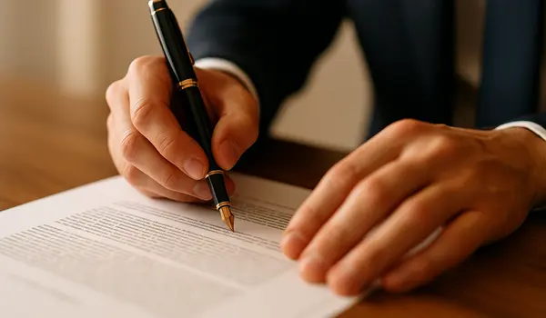 a lawyer using a pen to highlight a document from Menes Lemon Law Firm in Miami, FL - How to choose a lemon law firm