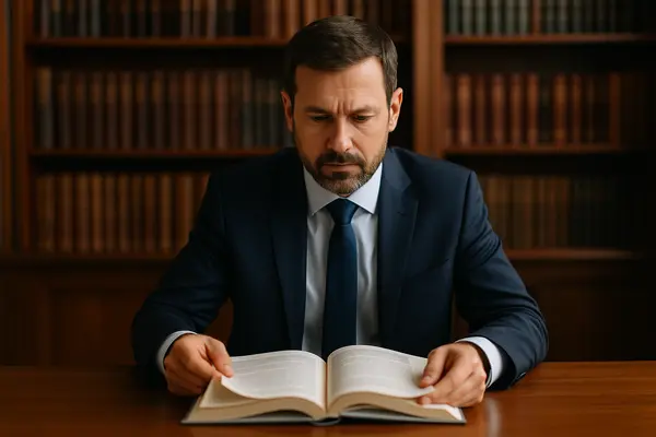 a male lawyer reading a legal book from Menes Lemon Law Firm in Miami, FL - How to choose a lemon law firm